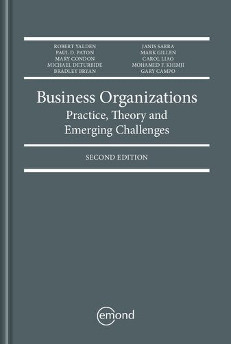 Business Organizations Practice, Theory and Emerging Challenges 2nd Edition PDF