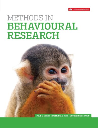 Methods In Behavioral Research 3rd Canadian Edition PDF